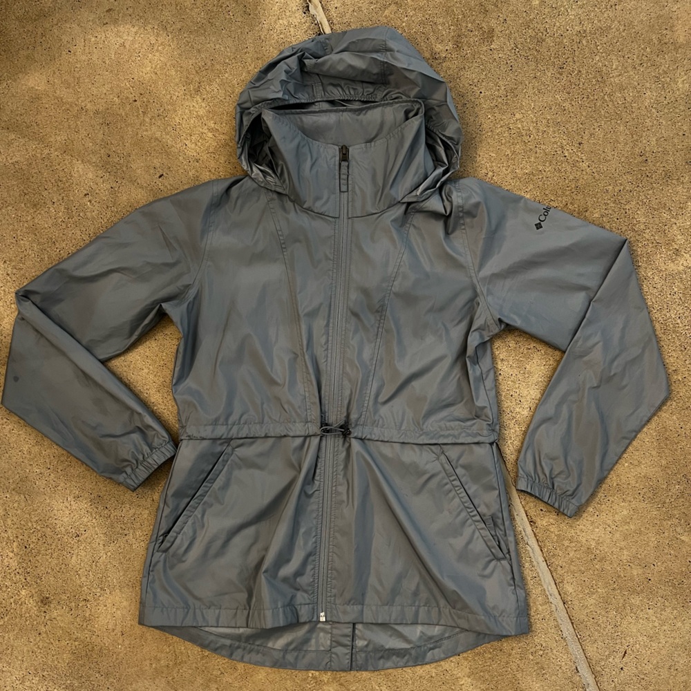 Gray Columbia windbreaker